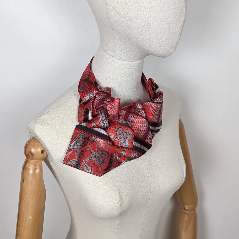 NWT Ogsplosh Retro Women's Ascot Scarf Red Black
